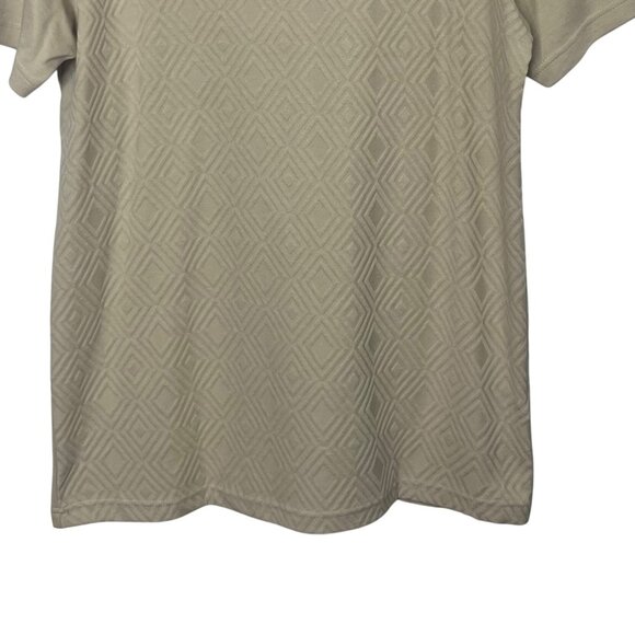 Denim & Flower Textured Crew Neck Tshirt Mens Medium Beige New - Picture 5 of 13